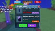 Moon Mango seed costs 1 billion Sheckles (Image via Roblox)